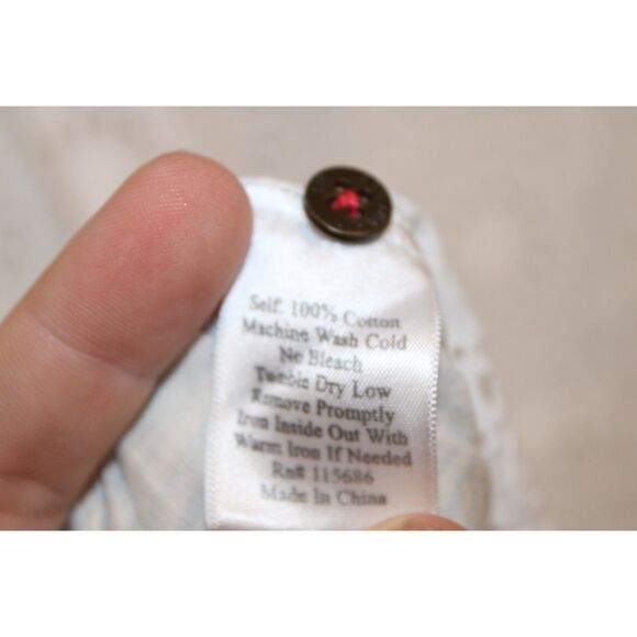 Johnny Was  3J Workshop stripe eyelet light weight top size small - Picture 3 of 9